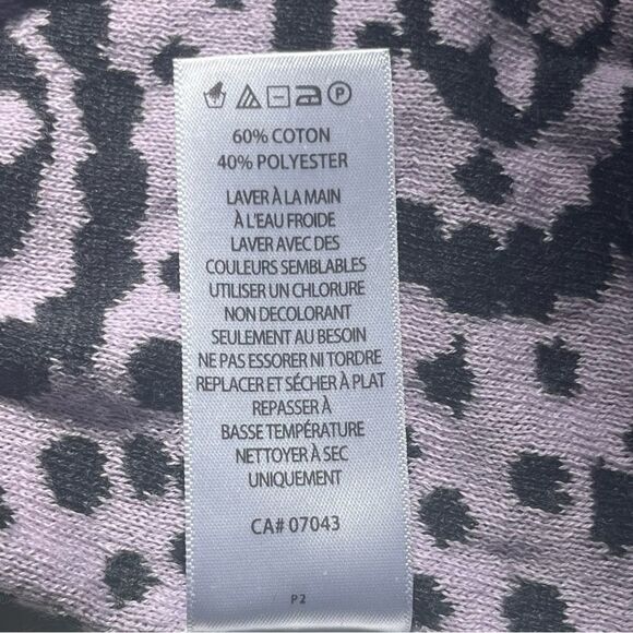 Akini Sweater Skirt Floral Medium  Lavender and Black  Size M - Picture 9 of 14